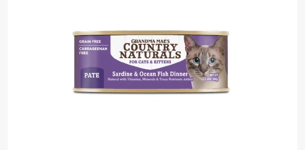 Country Naturals 沙甸魚鮮味肉泥配方 貓罐頭2.8oz